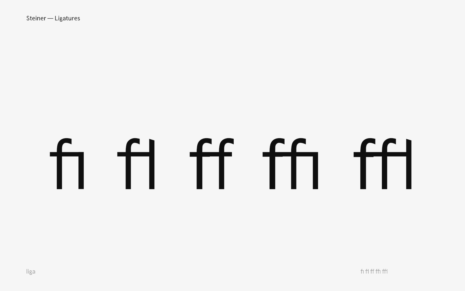 Ligatures — fi fl ff ffi ffl